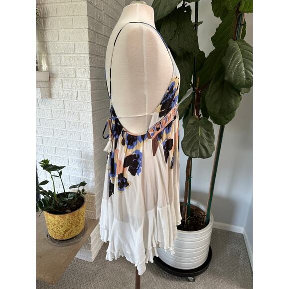 Intimately Free People Tank Dress Gauzy Boho Shark Hi Lo Hem Festival Resort M - Picture 5 of 12